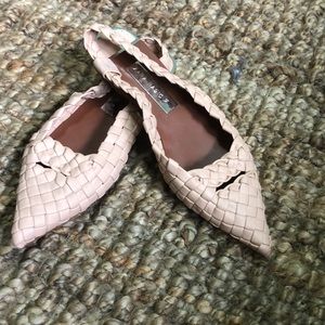 Blush slingback flats
